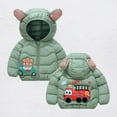 thumbnail image 1 of Boys Puffer Jacket Cute Print Full-Zip Long Sleeve Warm Bear Hooded Outdoor Coats Kids Warm Boy Winter Coat 7-8 Years, 1 of 5