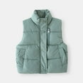 thumbnail image 1 of Boys Puffer Vest Boys Green Vest Zip up Lightweight Waterproof Sleeveless Outwear Boys Vests 5-6 Years, 1 of 6