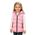 thumbnail image 1 of Boys Puffer Vest Hooded Jacket Pink Puffer Vest Zipper Lightweight Sleeveless down Jacket Boys Vests 6-7 Years, 1 of 3