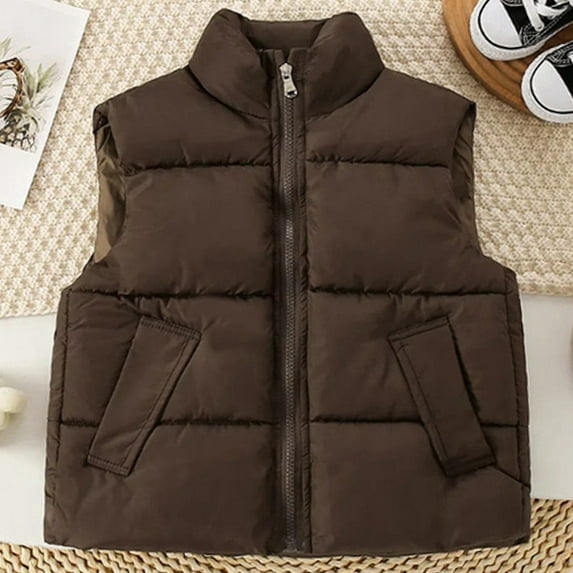 Boys Puffer Vest Lightweight Sleeveless Outerwear Vests Kids Winter Clothes Boys Vest 6-7 Years