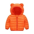 thumbnail image 1 of Boys Puffer Vest Warm Boys Outdoor Windproof Baby Coat Kids Hooded Grils Toddler Jacket Thick Boys Coat&jacket Z0A-Orange, 12-18 Months, 1 of 3