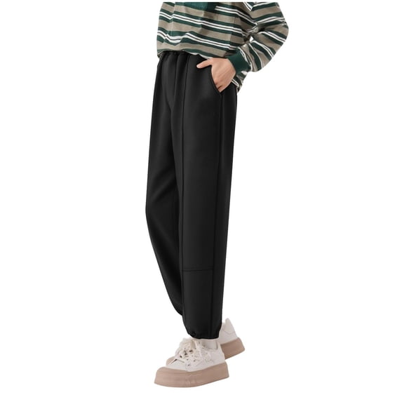 AIEOTT Boys Pull On Jogger Sweatpants Fleece Elastic Bottom Sweat Pants with Pockets, Relaxed Fit, Moisture Wicking, Breathable