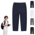 thumbnail image 1 of Boys Pull On Relaxed Fit School Uniform Pant 4-15 Years Navy 4-5Y, 1 of 4