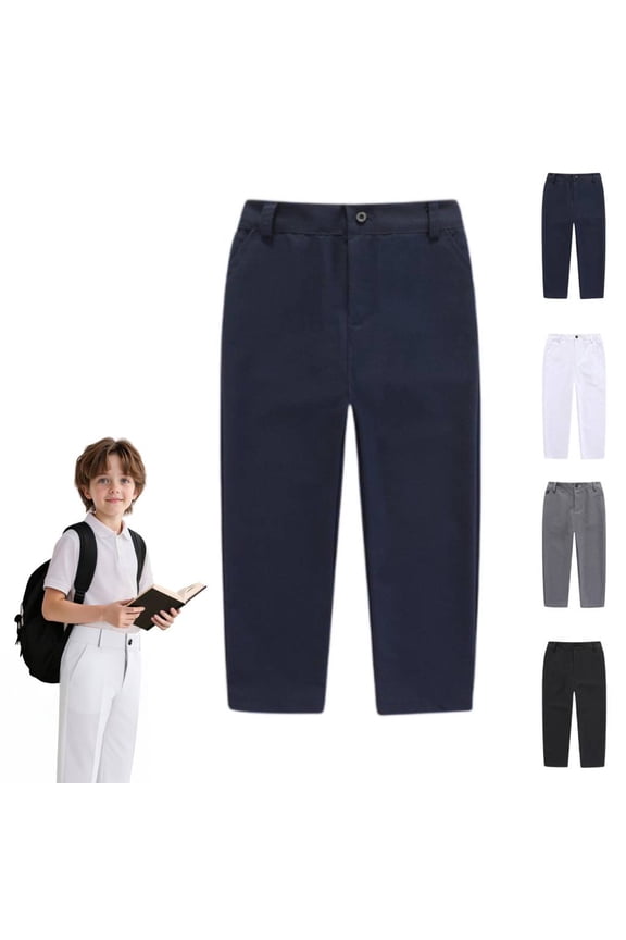 Boys Pull On Relaxed Fit School Uniform Pant 4-15 Years Navy 6-7Y