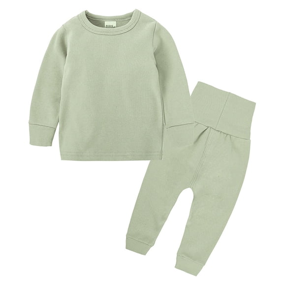 Boys Pullover Half Zip Sweater 3-4 Years Toddler Boys Girls Long Sleeve Solid Prints T Shirt Tops Long Pants Outfits Green-C