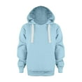 thumbnail image 1 of Boys Pullover Hoodie Boy Girl Solid Color Jacket With Pockets Zip up Comfort Hoody Sweatshirt Long Sleeve Thicked Coat Fall Winter Adjustable Clothes,13-14 Years,Sky Blue, 1 of 3