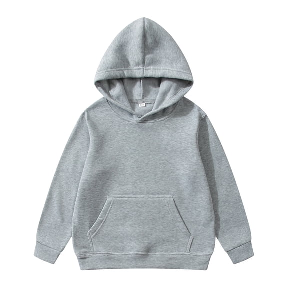 Tween Girls Hoodies Grey Hooded Casual Long Sleeve Sweatshirts Winter Clothes Kids Clothes Girls Size 11-12 Years