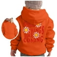 thumbnail image 1 of Sweatshirts For Teen Girls Girl's Hoodie Long Sleeve Soft Sweatshirt Graphic Hoody Kids Cute Pullovers Top Clothes For Girls Girls Hoodie (Orange,90 2-3 Years), 1 of 5