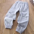 thumbnail image 1 of Boys Quick-Dry Hiking Pants with Pockets Lightweight Tapered Leg Cargo Pant 4-14 Years Teens Kids Casual Solid Elastic Waist Workout Trousers, 1 of 5