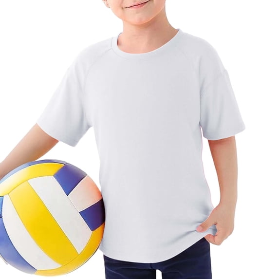 Boys' Quick-Dry Rash Guard Swim Shirt – Short Sleeve UPF Sun Protection Water Top, Lightweight Breathable Athletic Tee for Toddlers & Kids, Stretchy Raglan Sleeve Summer Shirt for Beach, Pool & Play