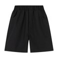 thumbnail image 1 of Boys Quick-Dry Shorts with Pockets 2-13 Years Teens Kids Wide Leg Casual Lightweight Solid Elastic High Waist Athletic Workout Short, 1 of 2