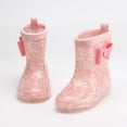 thumbnail image 1 of Boys Rain Boots Fun Patterns Toddler Waterproof Shoes Toddler Deck Boots for Girls, 1 of 5