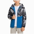 thumbnail image 1 of Boys Rain Jacket Lightweight Hooded Fleece Lined Raincoat Windbreakers For Kids,Fleece Lined Raincoat 4-5 Years, 1 of 8
