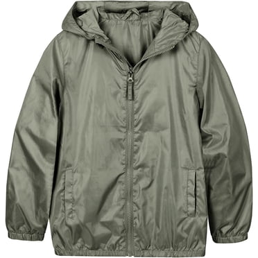 Boys Rain Jacket Lightweight Rain Coats for Kids Boy Waterproof Jacket Army Green 6