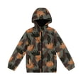 thumbnail image 1 of Boys Rain Jacket Lightweight Rain Coats for Kids Boy Waterproof Jacket Brown 14, 1 of 6