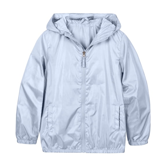 Boys Rain Jacket Lightweight Rain Coats for Kids Boy Waterproof Jacket Light Grey 16