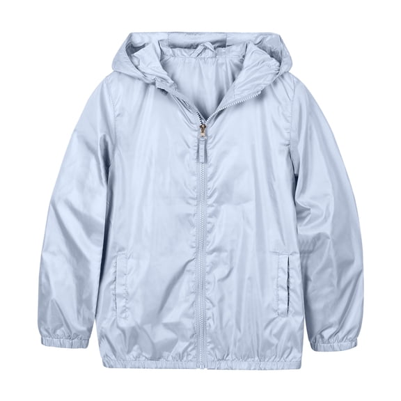 Boys Rain Jacket Lightweight Rain Coats for Kids Boy Waterproof Jacket Light Grey 8