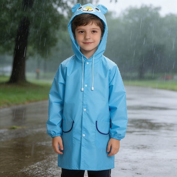 Boys Rain Jacket,Toddler Rain Jacket Girl,Boy Raincoat Toddler Kids Raincoat Boys Girls Rain Jacket Waterproof Rain Poncho Reusable Outwear Rainwear Rain Suit #09