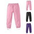 thumbnail image 1 of Boys Rain Pants Waterproof Kids Pants Elastic Waist Windproof Lightweight Rainwear Outdoor Pants Size 1-12 Years, 1 of 5