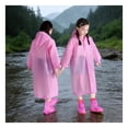 thumbnail image 1 of Boys Raincoat Waterproof Rain Jackets Reusable Kids Ponchos with Hood Outdoor 4-9 Years, 1 of 4