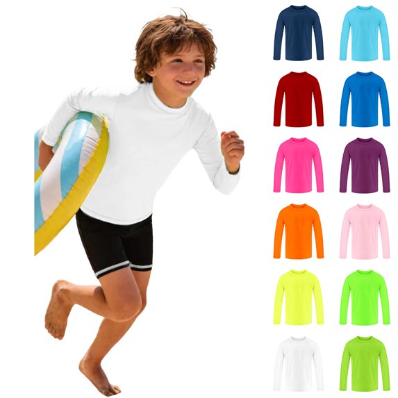 Boys Rash Gaurd Long Sleeve Sun Shirt Swim Shirt Boys Quick Dry Boys T Shirts 5-6 Years