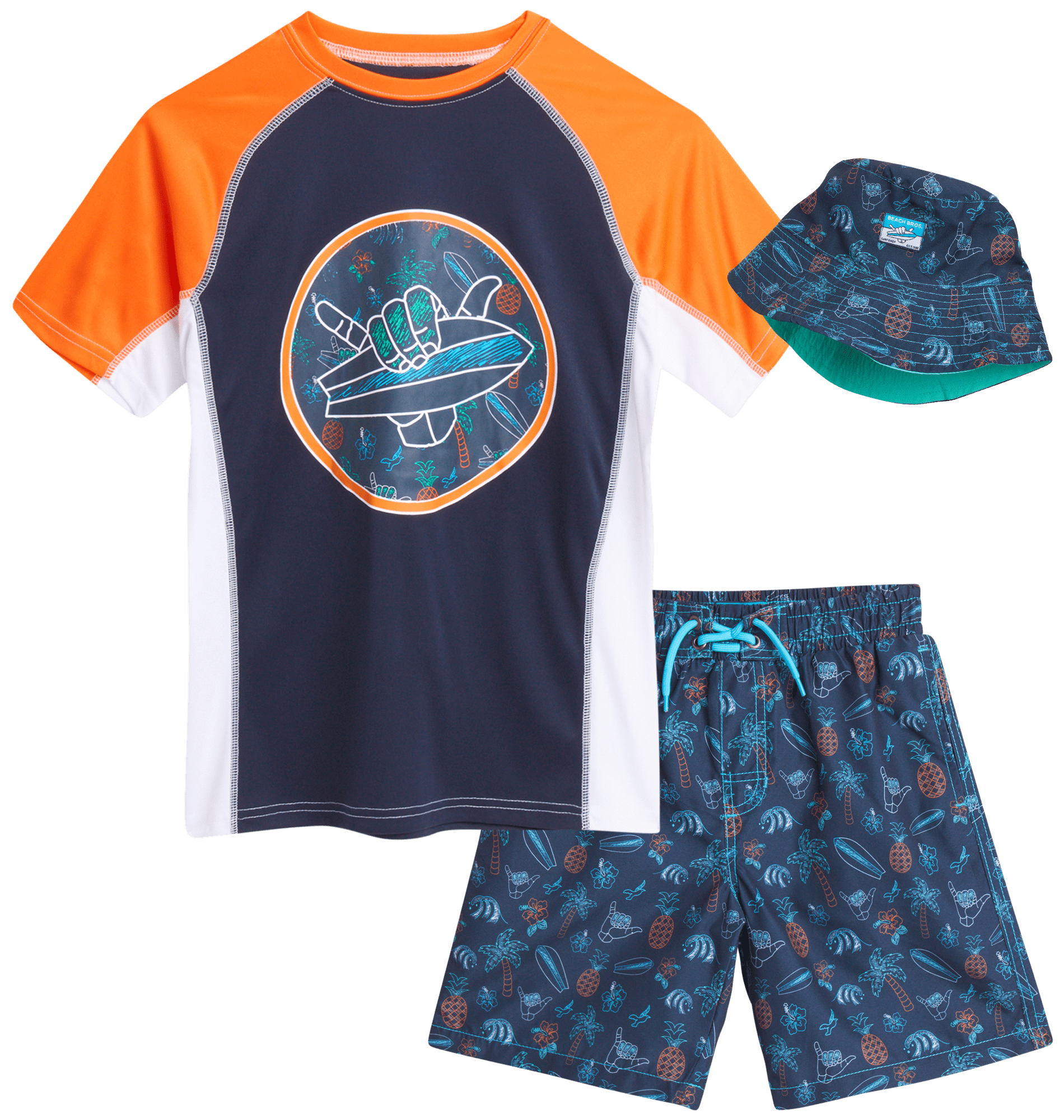 boys-rash-guard-set-3-piece-upf-50-rash-guard-swim-shirt-bathing