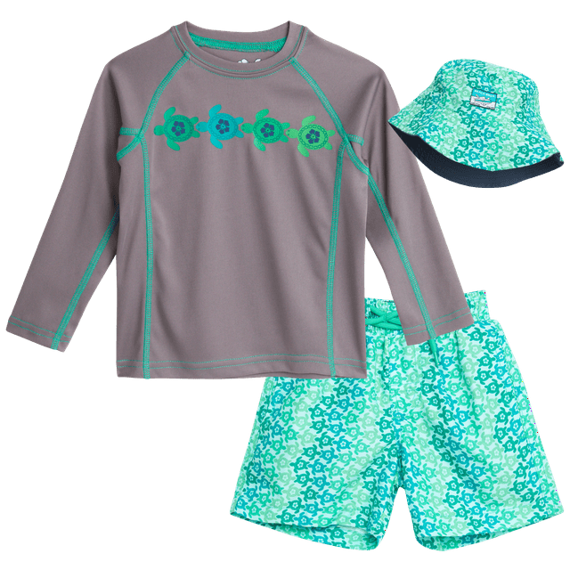 Boys' Rash Guard Set UPF 50+ Rash Guard Swim Shirt, Bathing Suit