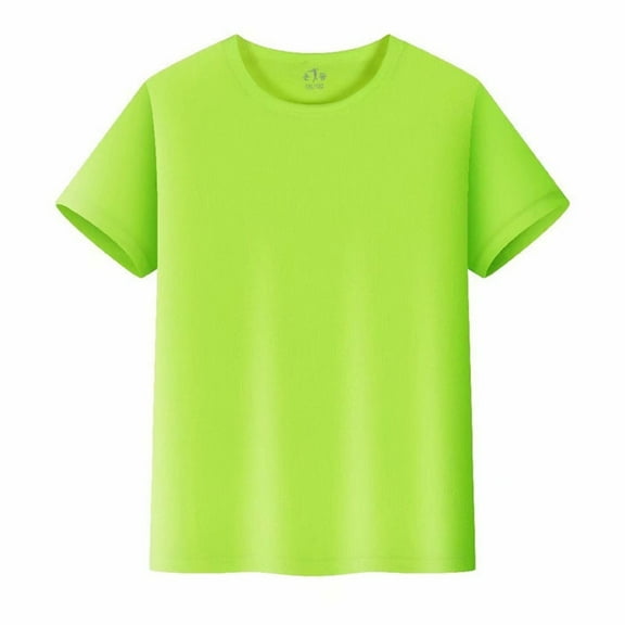 Boys Rash Guard Swim Shirt Neon Shirts Kids Youth Short Sleeve Athletic T-Shirts for Boys Girls Size 5 Y-6 Y