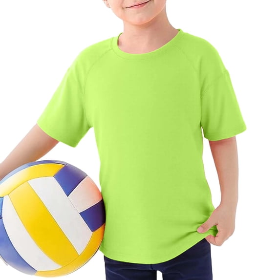Boys Rash Guard Swim Shirt Short Sleeve Sun Top for Toddler Kids Youth Outdoor Activity Spring Summer, 7-8 Years, Light Green2