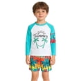 thumbnail image 1 of Boys Rash Guard UPF 50+ Kids Swim Shirt Long Sleeve Fishing SPF Sun Protection Quick Dry Cooling for Youth 3-7Y, 1 of 9