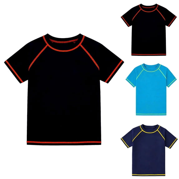 Boys Rash Guard UV Sun Protection Kids Boys Swim Shirt Athletic Water ...