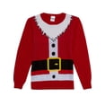 thumbnail image 1 of Boys Red Santa Claus Suit Christmas Holiday Knit Sweater X-Small, 1 of 2