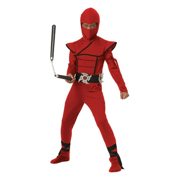 Boys Red Stealth Ninja Costume Large (10-12) Red Large Stealth Ninja
