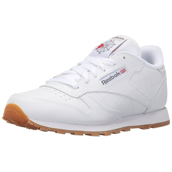 Boys Reebok CLASSIC LEATHER Shoe Size: 5 White - Gum Fashion Sneakers