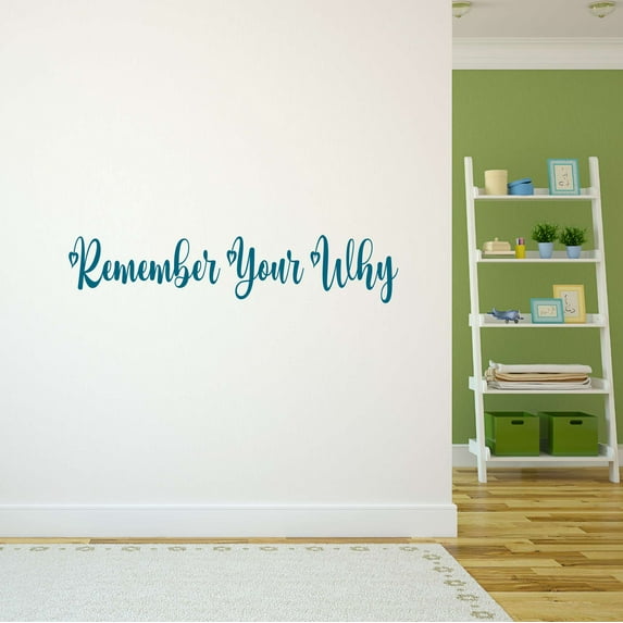 Boys Remember your Why Active Quotes & Sayings Wall Decal Decoration Teens Quote Inspirational Sticker for Bedroom Lasts Years and Easily Removable - Size: 40 In(W) x 8 In(H)