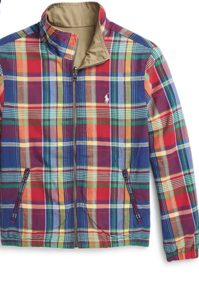 Boys' Reversible Cotton Madras Jacket Little Kid, Big Kid