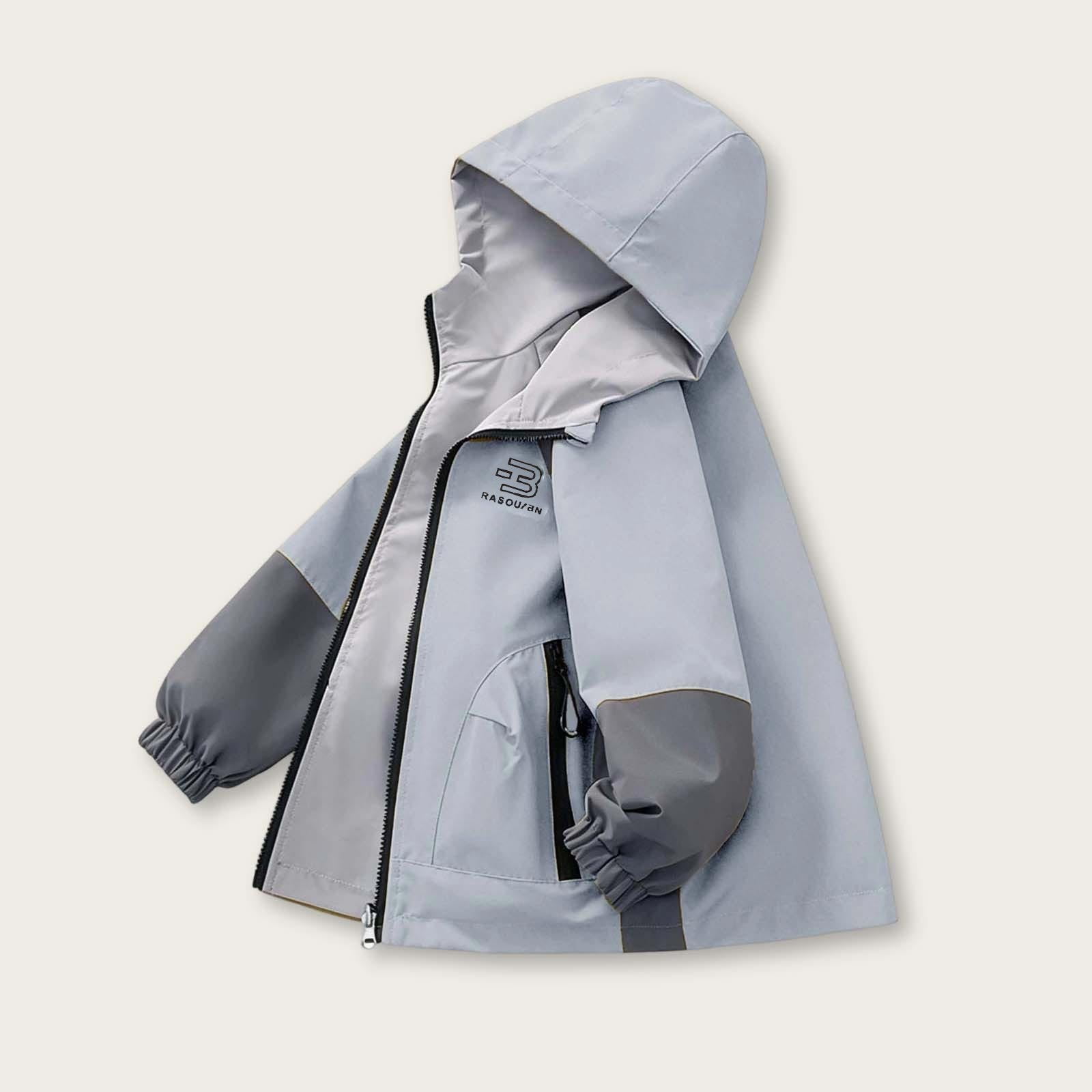Reversable Case Boys Reversible Hooded Jacket, Long Sleeve Zip-Up, Kids Outerwear, for ...