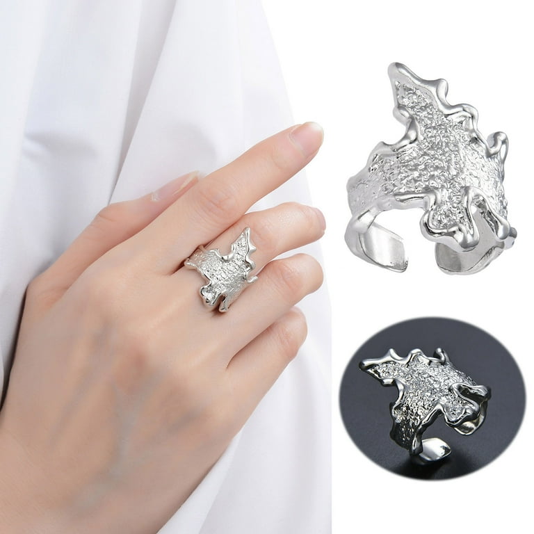 Boys Rings Size 4 Rave Ring Ring Boy Cool Rings for Guys Casual Rings European Style Dark Irregular Texture Rings That Wont Turn Your Finger for Women Vintage Rings for Women Middle