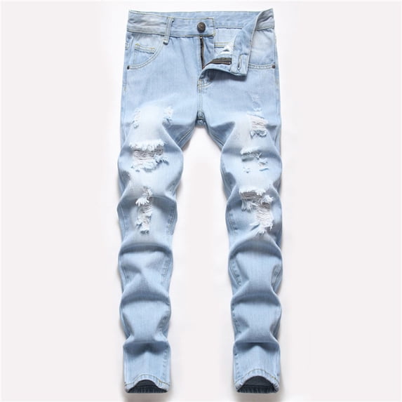 Ripped Denim Jeans for Boys Boy's Skinny Fit Stretch Jean Back to School Clothes for Boys Toddler 3-4 Years Pants Boys