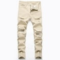 thumbnail image 1 of Boys Ripped Denim Jeans Boy's Skinny Fit Stretch Jean Back to School Clothes for Boys Teen Boy Pants Size 14-16 Years, 1 of 6