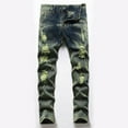 thumbnail image 1 of Boys Ripped Denim Jeans Boys Slim Fit Jeans Boys Back to School Clothes for Boys Boys Fashion 8-10 Years, 1 of 6