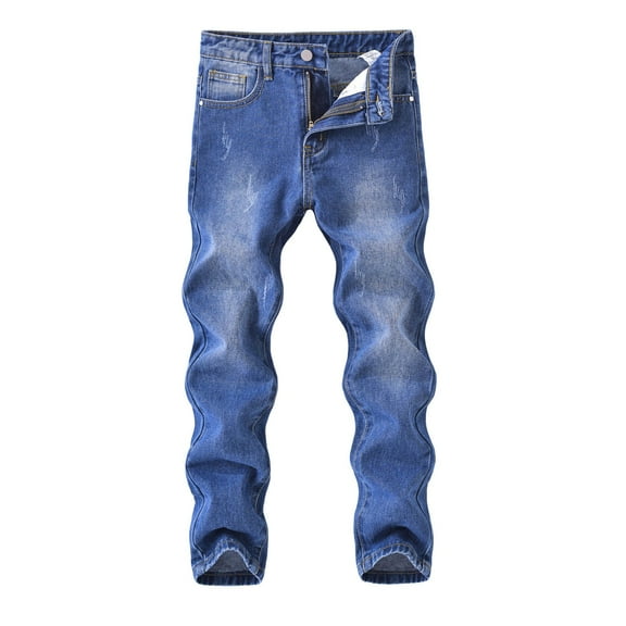 Boys Ripped Jeans Boy's Skinny Fit Stretch Boys Blue Jeans Back to School Clothes Kids Fashion Comfy Jeans Pants 5-6 Years