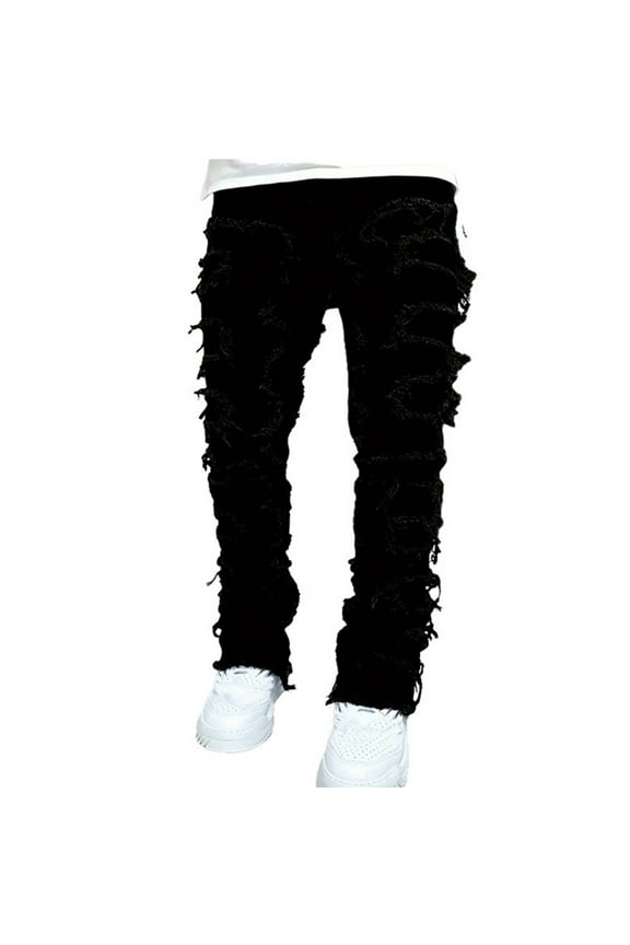 Boys' Ripped Skinny Stretch Jeans, Fashionable & Comfortable Slim Fit Denim Jeans Pants for 6-16 Years