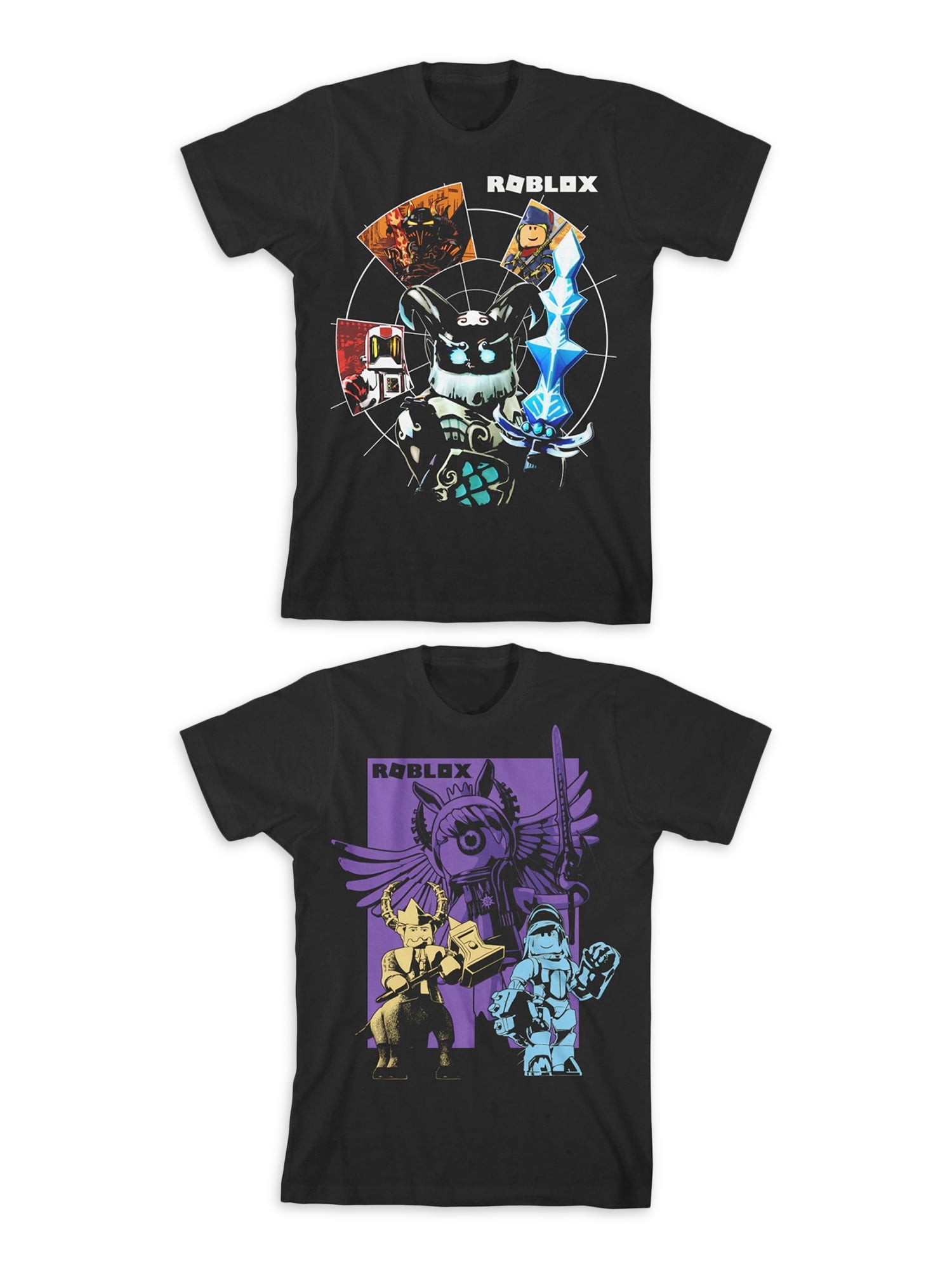 Roblox Boys Short Sleeve Graphic T-Shirts 2 Pack, Size 4-18 