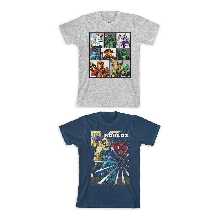 Boys Roblox Characters Graphic T-Shirt 2-Pack, Size 4-18 