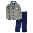 thumbnail image 1 of Boys Rock Toddler Boys 3-Piece Gray Cardigan Woven Shirt & Corduroy Pant Set 24M, 1 of 2