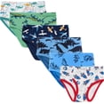 thumbnail image 1 of Boys Rocket Underwear Children Dinosaur Panties Little Kids Shark Briefs Toddler Cotton Breathable Comfort Airplane 6 Pack Underpants Size 6, 1 of 6