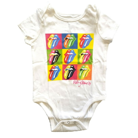 Boys Rolling Stones Two-Tone Tongues Bodysuit 16-24 MONTHS White