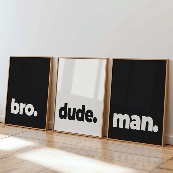 Boys Room Smash Bros Brother Quote Typography Trendy Wall Art Set 3 Unframed Paper Print 8x12