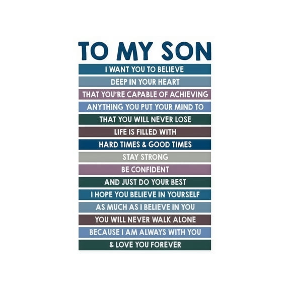 Boys Room Wall Art Gift for My Son To My Son Inspirational Quotes Motivational Poster Bedroom Decor Wall Sign Print